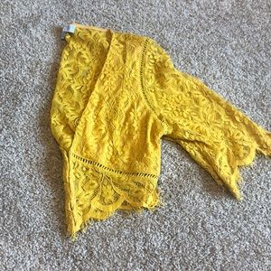 Tobi yellow crop top